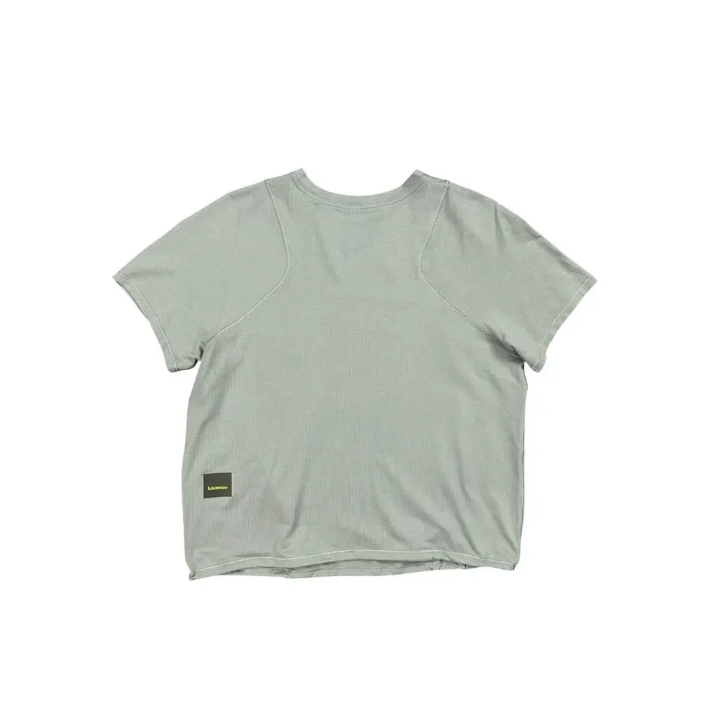 Lululemon Lightweight Cinched Hem Hiking Tee Green — Size 10